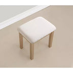 Roundhill Furniture Moniys Wood Moniya Makeup Vanity Table and Stool Set, Gold