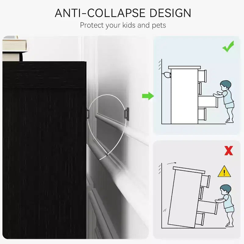 Cómoda para dormitorio con 7 cajones, cómoda moderna con cajones y armario, organizador de madera