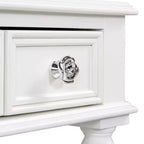 Toeletta ModernLuxe con specchio, cassetti e porta-gioielli, tavolo da trucco bianco, tavolo da toilette e postazione di bellezza salvaspazio