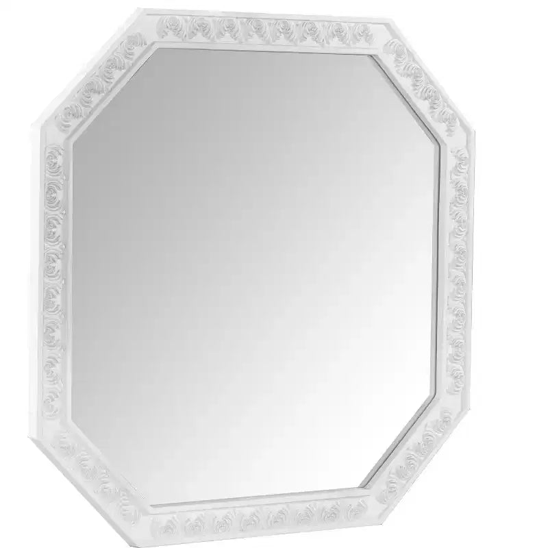Toeletta ModernLuxe con specchio, cassetti e porta-gioielli, tavolo da trucco bianco, tavolo da toilette e postazione di bellezza salvaspazio