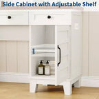 GustoWave make-uptafel, make-uptafel met spiegel, verlichting en stopcontact, make-uptafel met 2 lades en gestoffeerde kruk