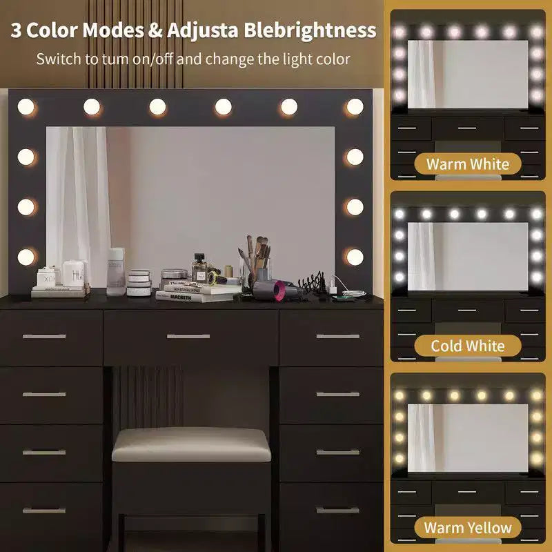 White Vanity Desk Set