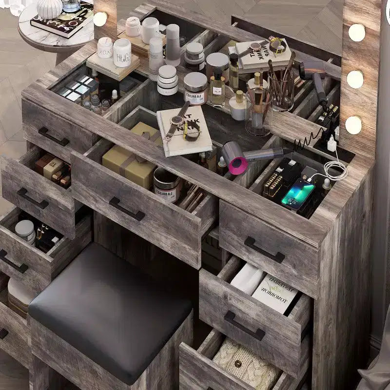 White Vanity Desk Set