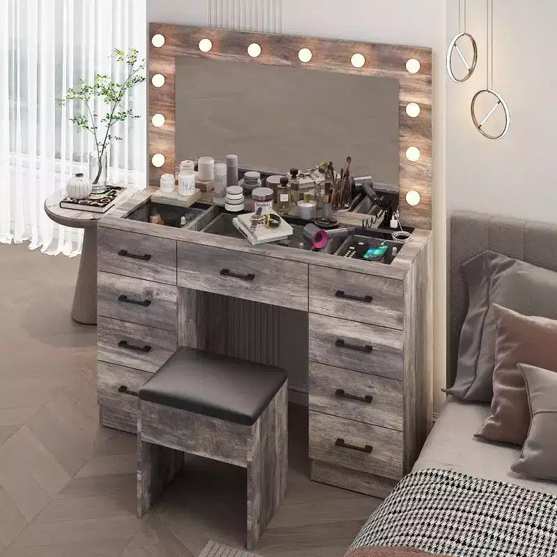 White Vanity Desk Set