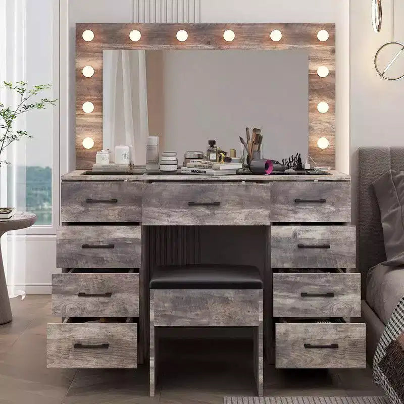 White Vanity Desk Set