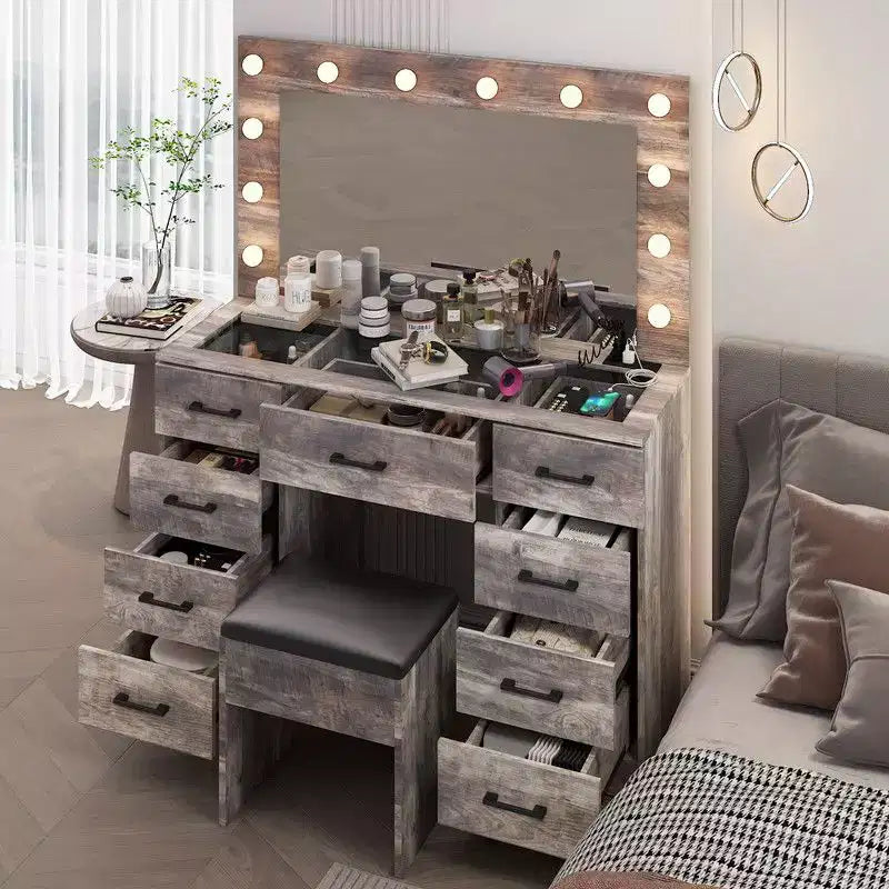 White Vanity Desk Set