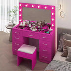 White Vanity Desk Set