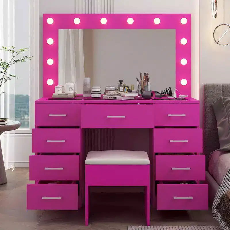 White Vanity Desk Set