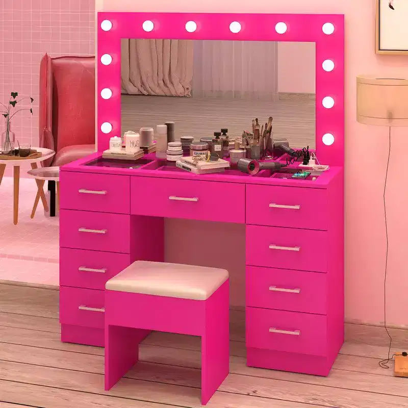 White Vanity Desk Set