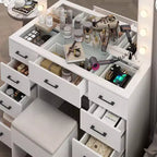 White Vanity Desk Set