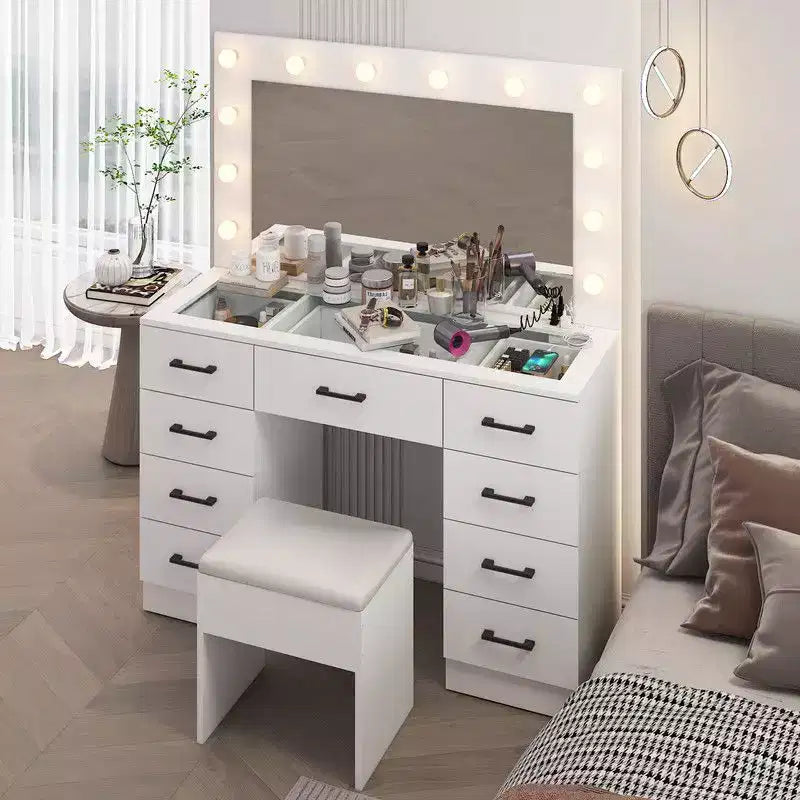 White Vanity Desk Set