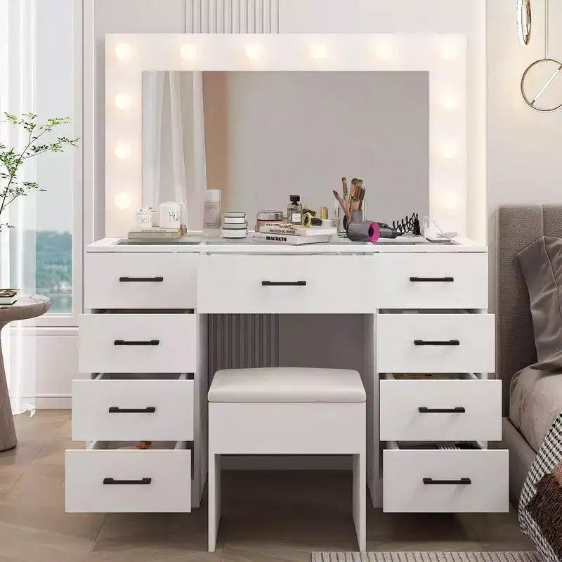 White Vanity Desk Set