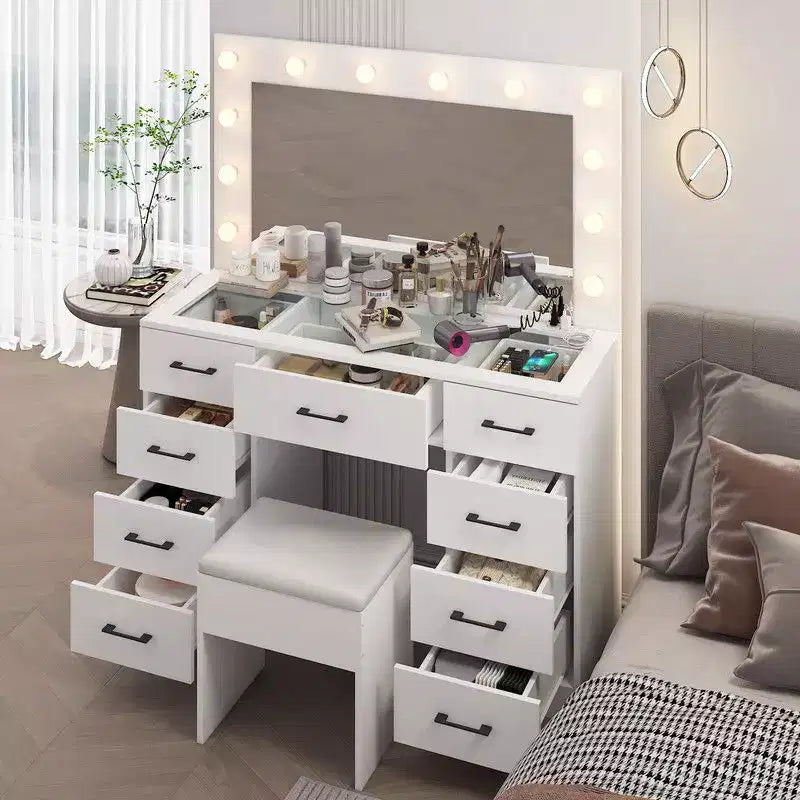 White Vanity Desk Set