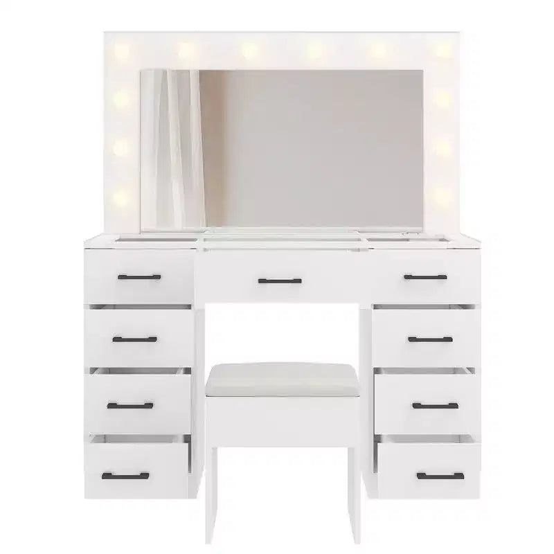 White Vanity Desk Set