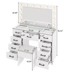White Vanity Desk Set