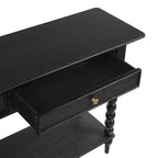 Consolle retrò in legno con 2 cassetti e ripiano aperto, tavolo d'ingresso per il soggiorno