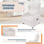 Poltrona reclinabile elettrica con massaggio e riscaldamento, schienale alto imbottito, sedile imbottito, poltrona Home Theater per soggiorno