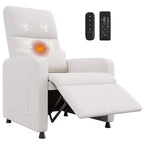 Power Recliner Chair with Massage and Heat, Overstuffed Tall Back, Padded Seat, Home Theater Seating for Living Room