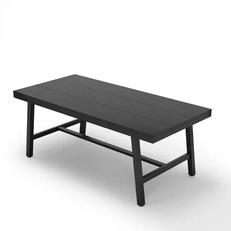 Tavolo da Pranzo Industriale per 6-8 Persone, Tavolo da Pranzo Rettangolare Lungo 200 cm, Tavolo da Cucina in Legno con Robusta Struttura in Metallo per Sala da Pranzo