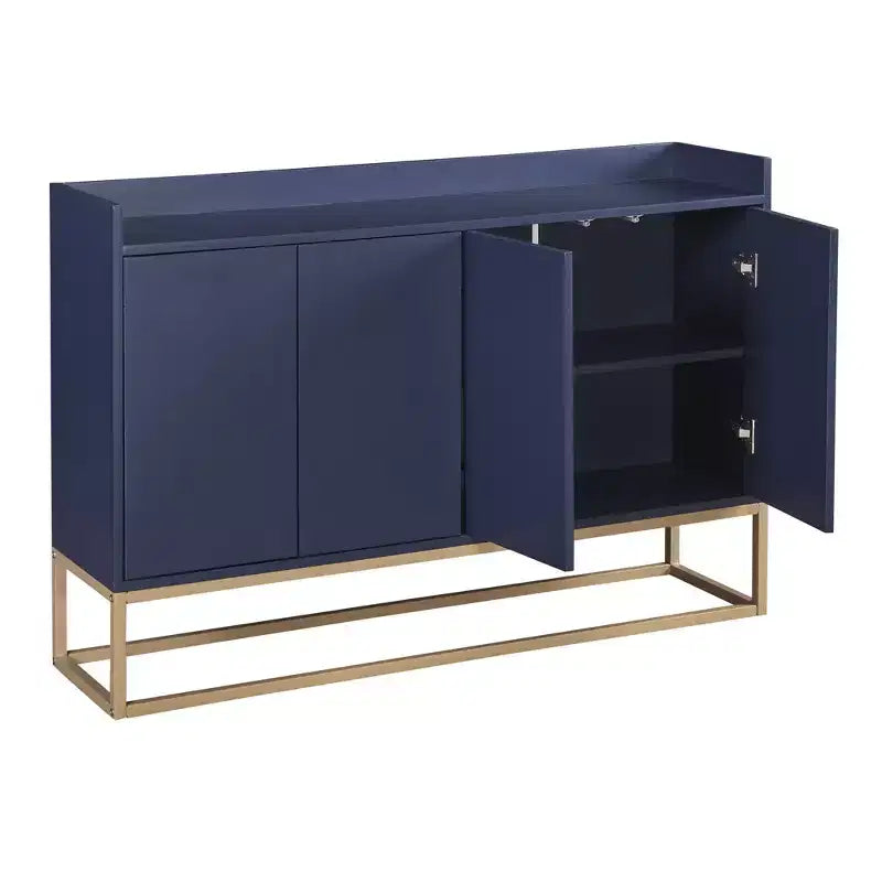 Credenza elegante con 4 ante e 4 ripiani, mobile contenitore per soggiorno e sala da pranzo