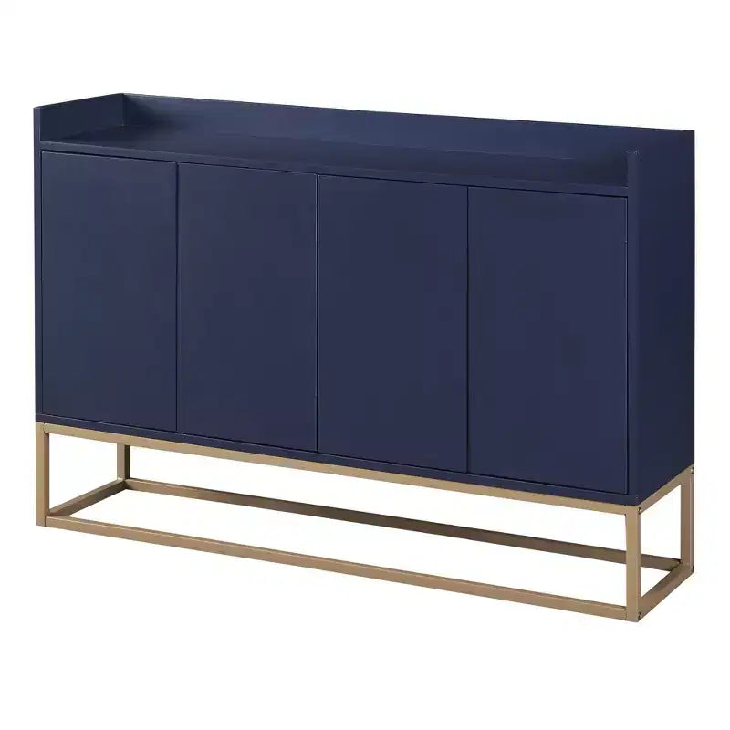 Credenza elegante con 4 ante e 4 ripiani, mobile contenitore per soggiorno e sala da pranzo