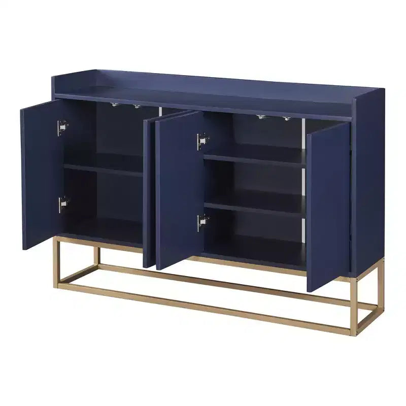 Credenza elegante con 4 ante e 4 ripiani, mobile contenitore per soggiorno e sala da pranzo