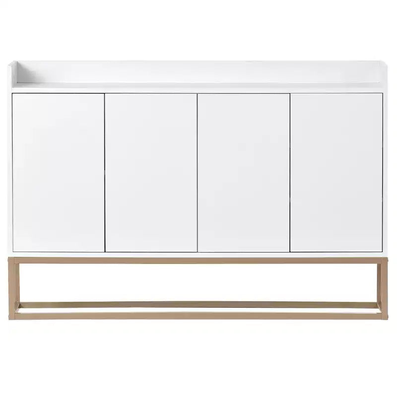 Credenza elegante con 4 ante e 4 ripiani, mobile contenitore per soggiorno e sala da pranzo