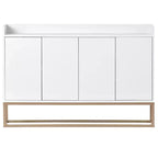 Credenza elegante con 4 ante e 4 ripiani, mobile contenitore per soggiorno e sala da pranzo