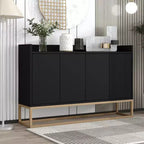 Credenza elegante con 4 ante e 4 ripiani, mobile contenitore per soggiorno e sala da pranzo