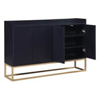 Credenza elegante con 4 ante e 4 ripiani, mobile contenitore per soggiorno e sala da pranzo