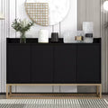 Credenza elegante con 4 ante e 4 ripiani, mobile contenitore per soggiorno e sala da pranzo