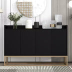 Credenza elegante con 4 ante e 4 ripiani, mobile contenitore per soggiorno e sala da pranzo