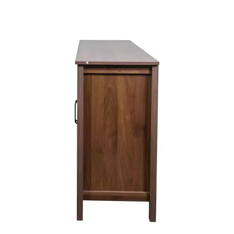 Credenza rustica da 150 cm con 4 ante e ripiani regolabili, Mobile buffet per sala da pranzo