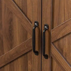 Credenza rustica da 150 cm con 4 ante e ripiani regolabili, Mobile buffet per sala da pranzo