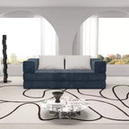 Divano letto convertibile a 3 posti da 203 cm con 2 cuscini, materasso pieghevole king size, tessuto ciniglia