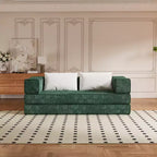 Divano letto convertibile a 3 posti da 203 cm con 2 cuscini, materasso pieghevole king size, tessuto ciniglia