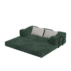 Divano letto convertibile a 3 posti da 203 cm con 2 cuscini, materasso pieghevole king size, tessuto ciniglia