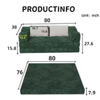 Divano letto convertibile a 3 posti da 203 cm con 2 cuscini, materasso pieghevole king size, tessuto ciniglia
