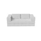 Divano letto convertibile a 3 posti da 203 cm con 2 cuscini, materasso pieghevole king size, tessuto ciniglia