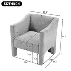 Poltrona a botte moderna imbottita in ciniglia con schienale ergonomico, portata 113 kg