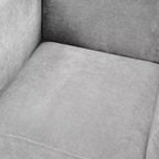 Poltrona a botte moderna imbottita in ciniglia con schienale ergonomico, portata 113 kg