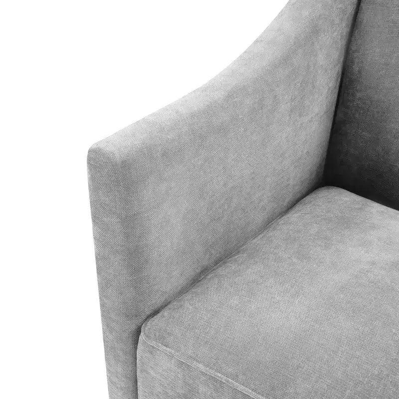 Poltrona a botte moderna imbottita in ciniglia con schienale ergonomico, portata 113 kg