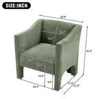 Poltrona a botte moderna imbottita in ciniglia con schienale ergonomico, portata 113 kg