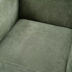 Poltrona a botte moderna imbottita in ciniglia con schienale ergonomico, portata 113 kg