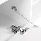 Mobile TV da 94,5" con luci LED e armadietti, supporta TV fino a 105", soggiorno, bianco