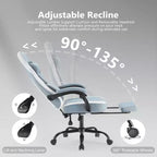 Sedia da Gaming Ergonomica con Supporto Lombare, Altezza Regolabile, Ruote Girevoli a 360°, Poggiatesta e Braccioli