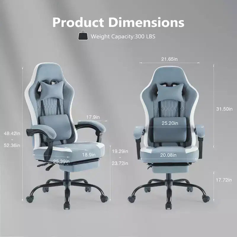 Sedia da Gaming Ergonomica con Supporto Lombare, Altezza Regolabile, Ruote Girevoli a 360°, Poggiatesta e Braccioli