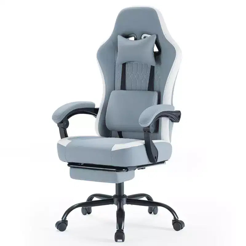 Sedia da Gaming Ergonomica con Supporto Lombare, Altezza Regolabile, Ruote Girevoli a 360°, Poggiatesta e Braccioli
