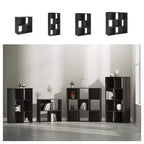 Libreria con organizer a 6 cubi aperti, unità espositiva versatile per l'organizzazione della casa, laminato in legno