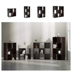 Libreria con organizer a 6 cubi aperti, unità espositiva versatile per l'organizzazione della casa, laminato in legno